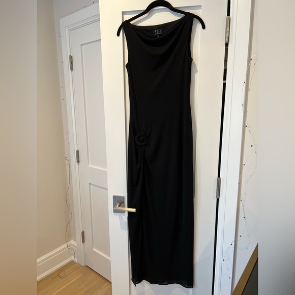 Black David Meister Sleeveless Cowl Neck Maxi Dress / Gown [Size 6] - Picture 1 of 5